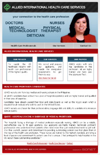 ALLIED INTERNATIONAL HEALTH CARE SERVICES